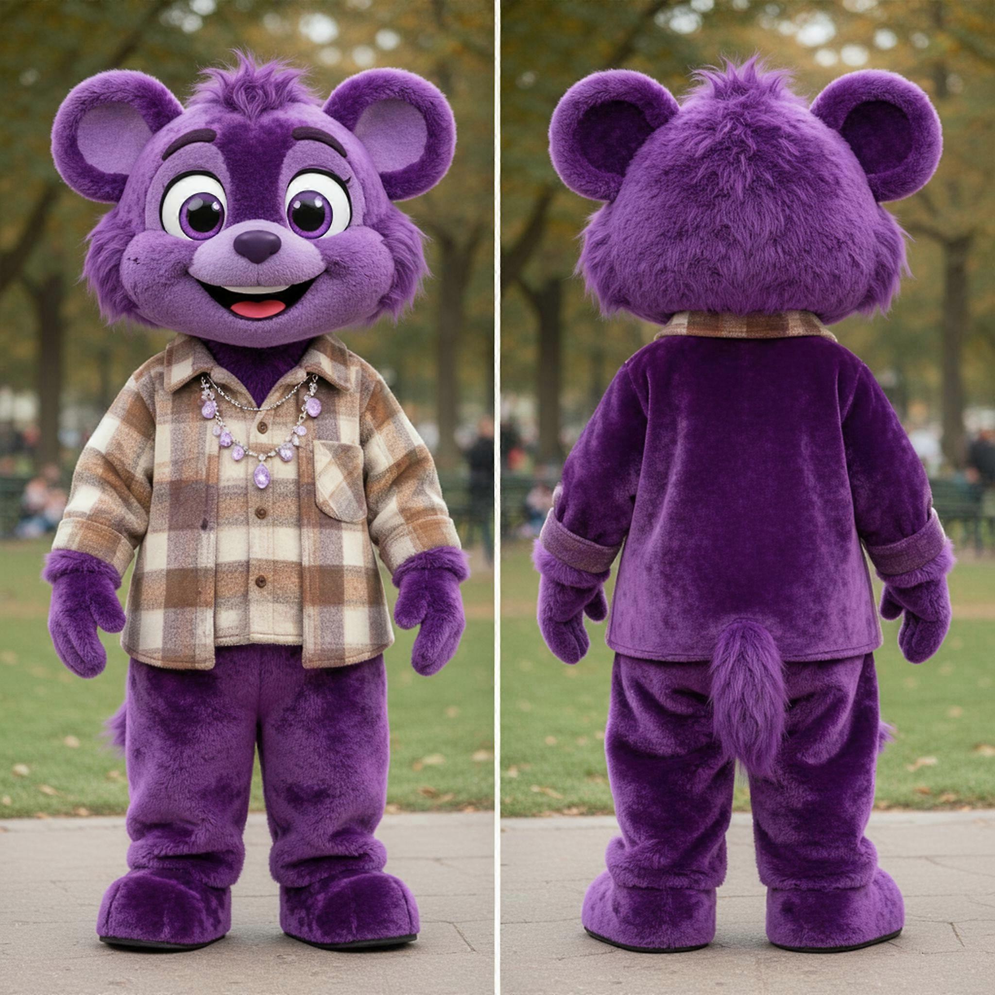 MASTICOT Lavender Plush Plum Mascot