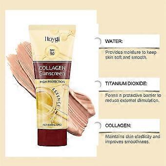 Collagen solcreme SPF90. Let og fugtgivende med UV-beskyttelse.