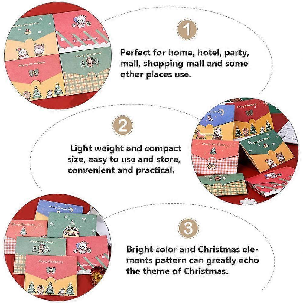 Creative Cartoon Greeting Cards 18Pcs Suitable compatible with Christmas Celebration Rectangular Compact Size