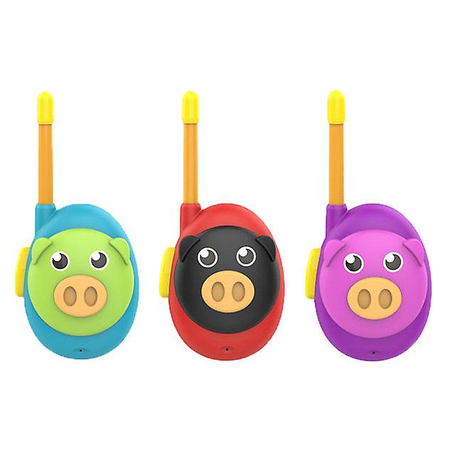New Two Way Radio Walkie Talkies For Kids Parents 1km Range Safe Lovely Pig Interphone Parent-child Interactive Toys For Chidren