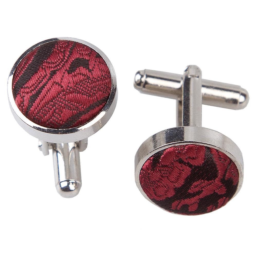 Vinröd Paisley manschettknappar