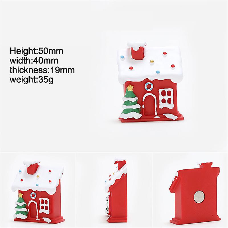 1 Set Christmas Decoration Fridge Magnets Santa Claus Resin Diy Ornaments