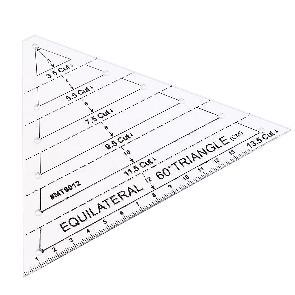 13.5 Cut 60 Degree Equilateral Triangle Quilting Ruler for DIY Patchwork