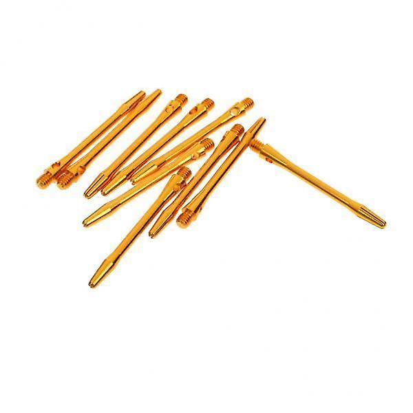 4x10 stycken 53mm 2BA gänga Aluminiumlegering Re-Grooved Dart Stems Axlar Guld