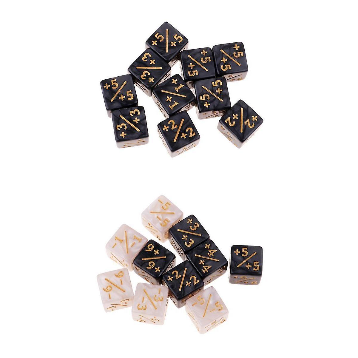 20pcs Resin 6 Side Dice Set Mathematics Teaching Aid Fractional Dice