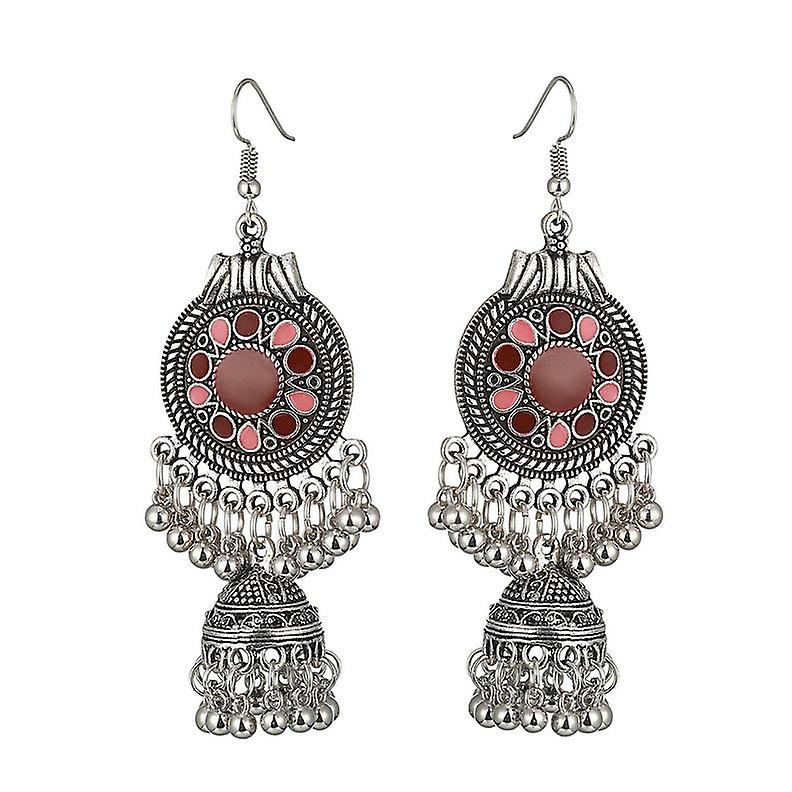 Ethnique Vintage Boho Drop Dangle Tassel Long Boucles d’oreilles Femmes Bell Charm