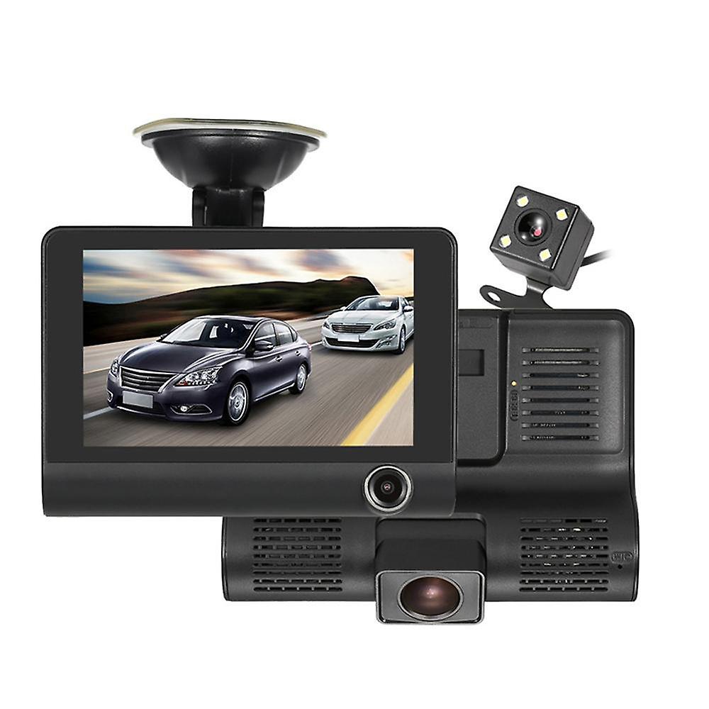 1080p Car Dvr 4"dual Lens Dash Cam Front And Rear Video Recorder Camera G-sensor