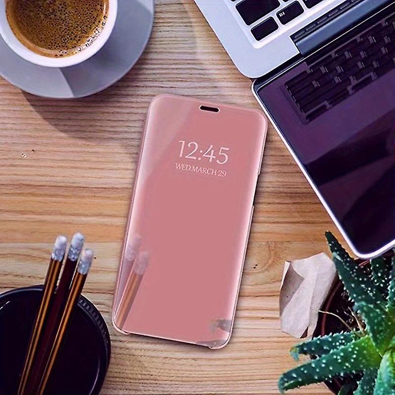 Luxury Smart Mirror For Flip Samsung Galaxy Galaxy S20 Ultra Case Transparent View Mirror Shockproof Cover With Bracket Anti Scratch Protection Anti P