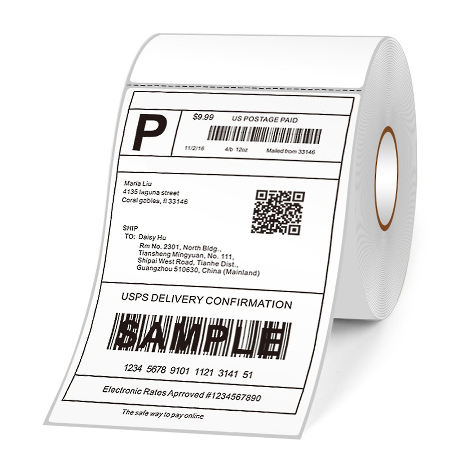 Thermal Shipping Labels 4x6in Shipping Package Thermal Printer All-Purpose Label Paper Sticker Self-