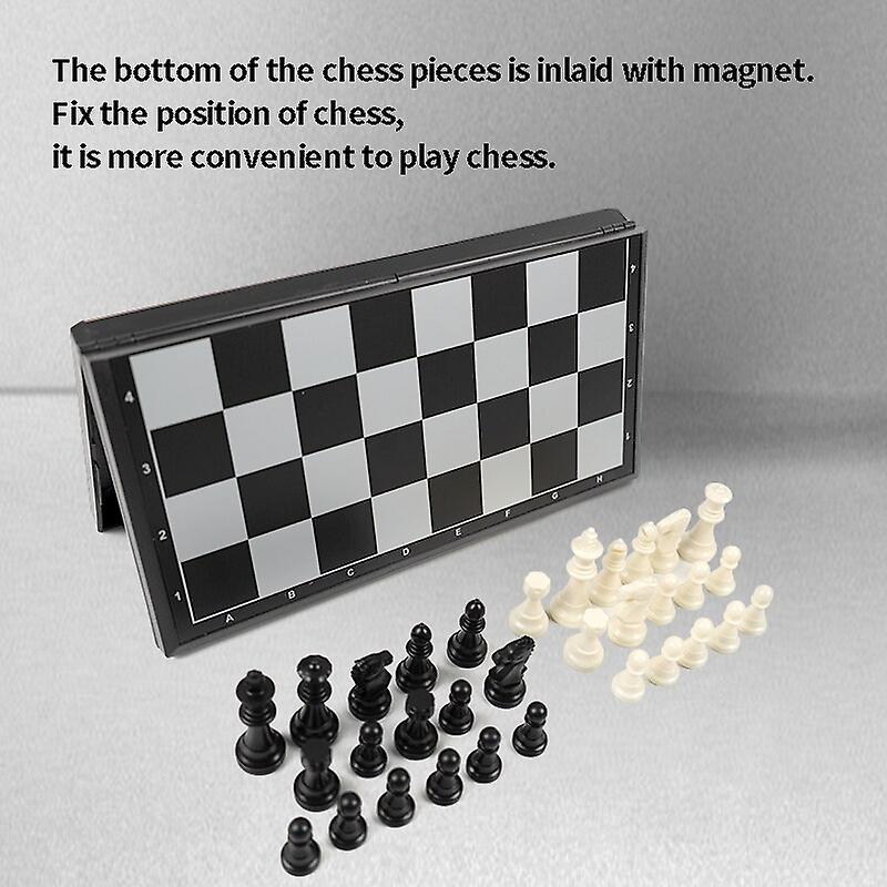 Pandodo Magnetic Plastic Foldable Chess Set Big Size Chessboard Indoor Kids And Adults Indoor And Outdoor Board Game