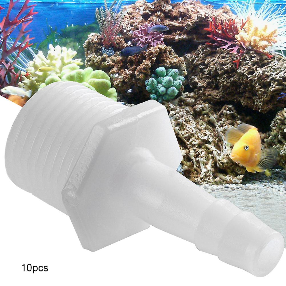 10PCS 1/2" Thread Pipe Adapter Transparent Aquarium Air Pump Connector