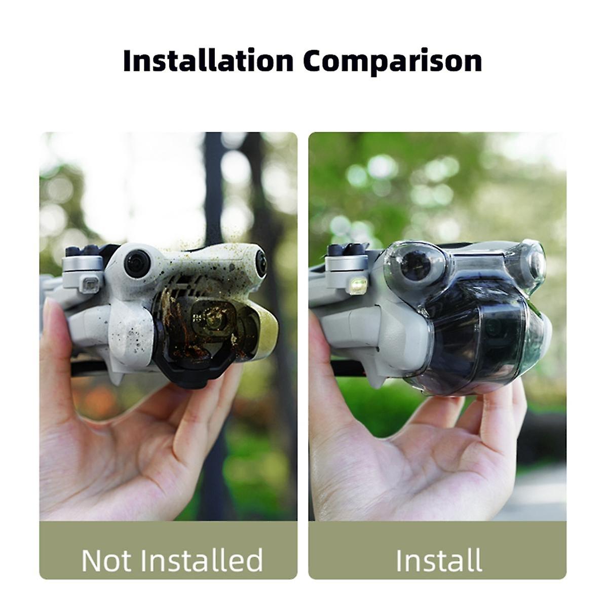 For Mini 4 Pro Drone Lens Cap Integrated Gimbal Protector Lens Hood Sunshade Protective Cover Acces