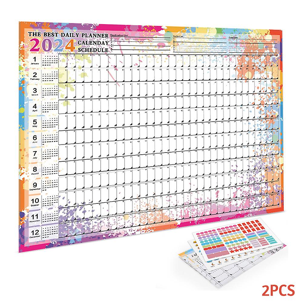 Simple Daily Planner Calendar Schedule for 2024 Home Furnishing Calendar Decoration Gift for New Year 2024