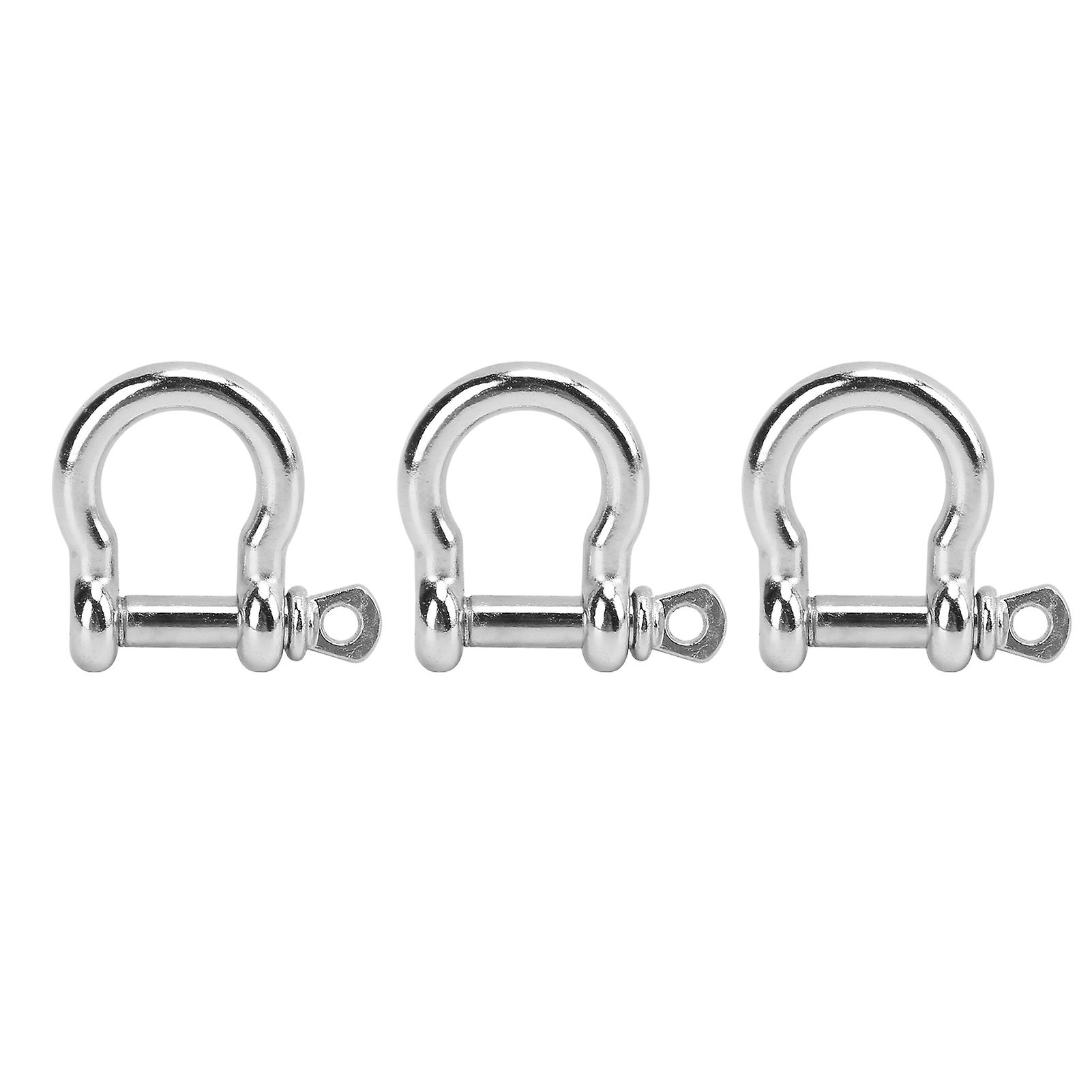 3pcs Screw Pin Anchor Shackle Bow Shape Load Shackle for Paracord Survival Bracelet