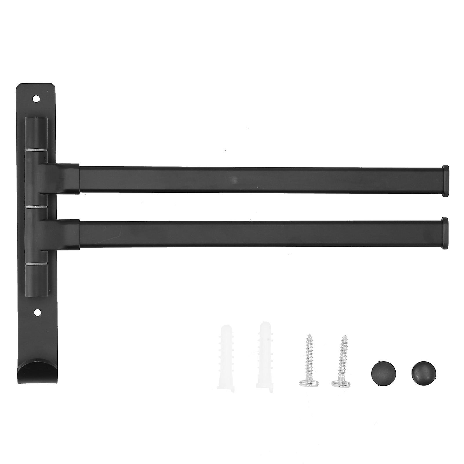 Space-Saving Wall-Mounted Rotating Aluminum Towel Rack