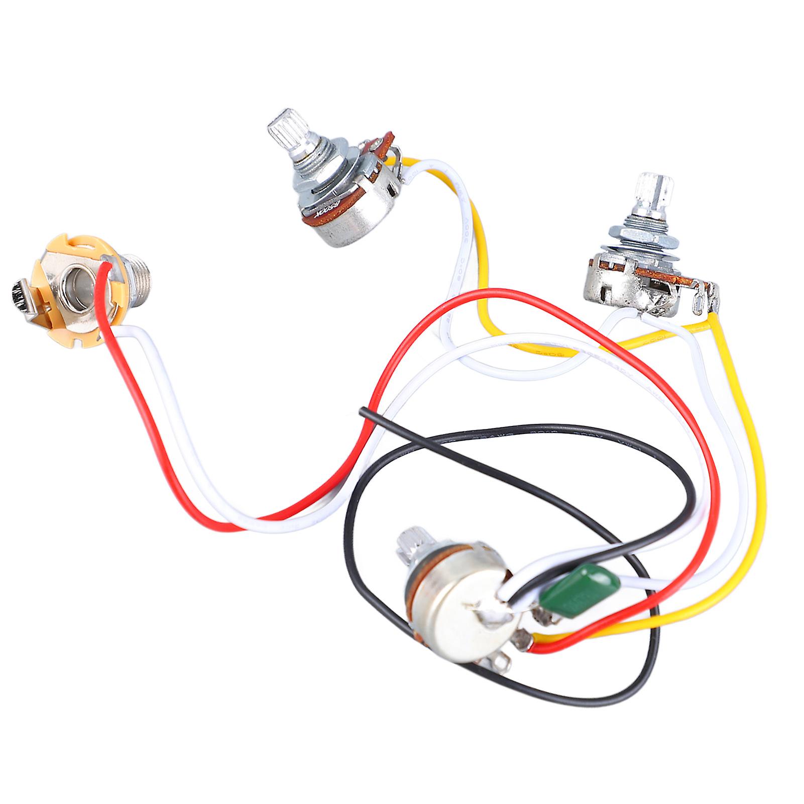 Bass 500K Alloy Potentiometer Tone Volume Controller Harness