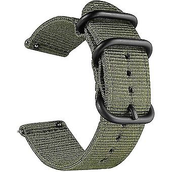 22 mm universelles ballistisches Uhrenarmband, Nylon-Segeltuch gewebte Schlaufe Ersatzband Armband Schnallenverschluss Verstellbarer Verschluss für Smart-wa-hao