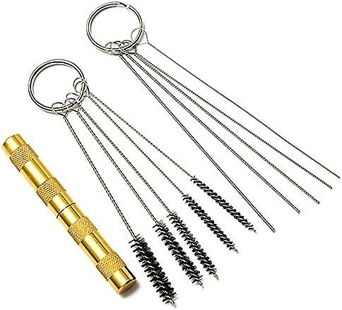 Cleaning kit with brushes and needles for airbrush