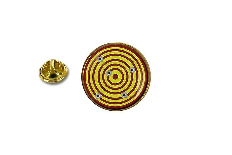 pine pine pin badge pin-apos;s metal with target butterfly clamp impacts