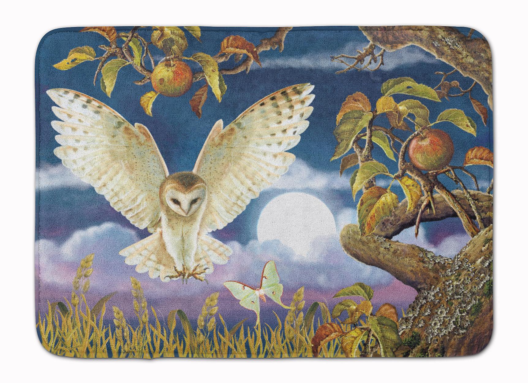 Caroline`s treasures bufniță de hambar în livada de mere mașină lavabilă memory foam mat multicolore 19 x 27