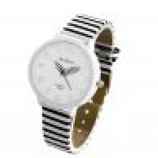 Women's Watches Color Striped Strap Round Case Casual Quartz Analog Wrist Watch Clock