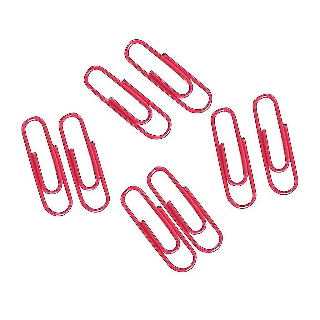 100pcs Hot Pink Office Paper Clip School Supplies Study Article