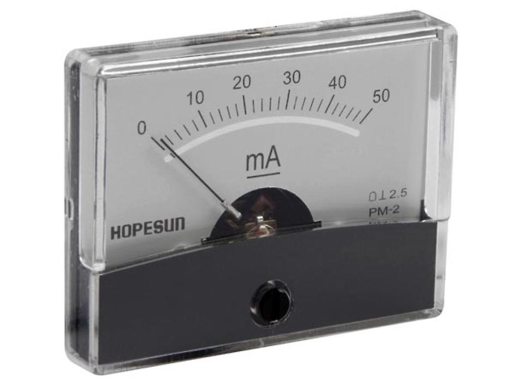 Analog Power Panel Meter 50Ma Dc / 60 X 47Mm