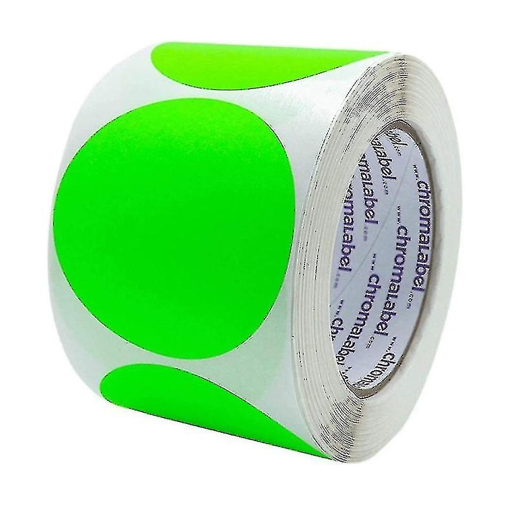 Labels 2" round removable color coded dot stickers, 500 per roll