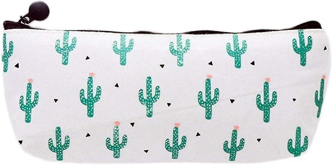 Pencil Case, Cactus Pattern Cotton School Pencil Case