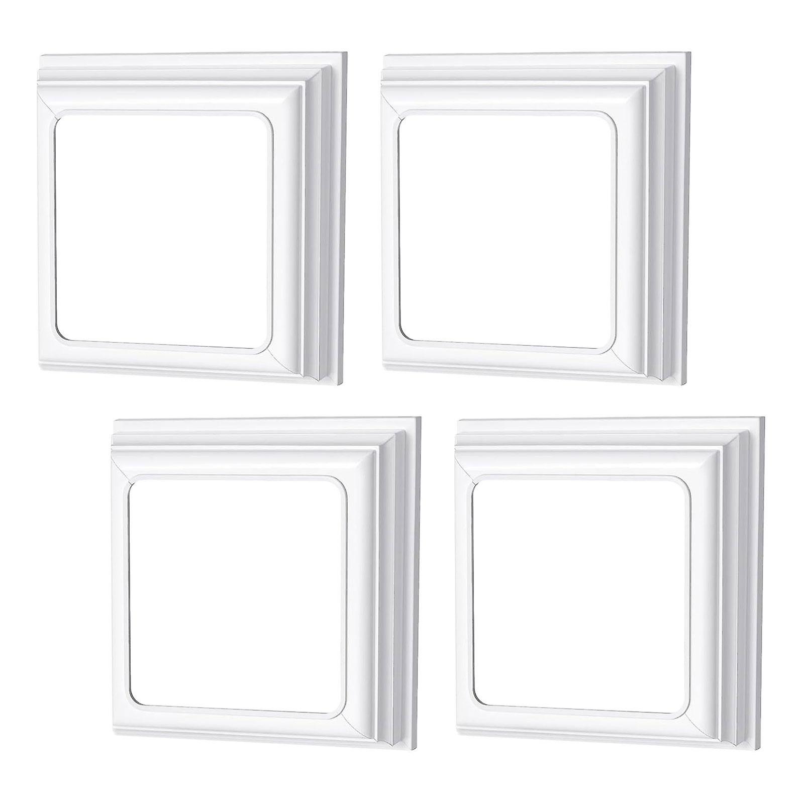 4 Peças de Saias de Poste de Vinil para 4 polegadas x 4 polegadas Simples para Pátios de Corrimãos de Escada