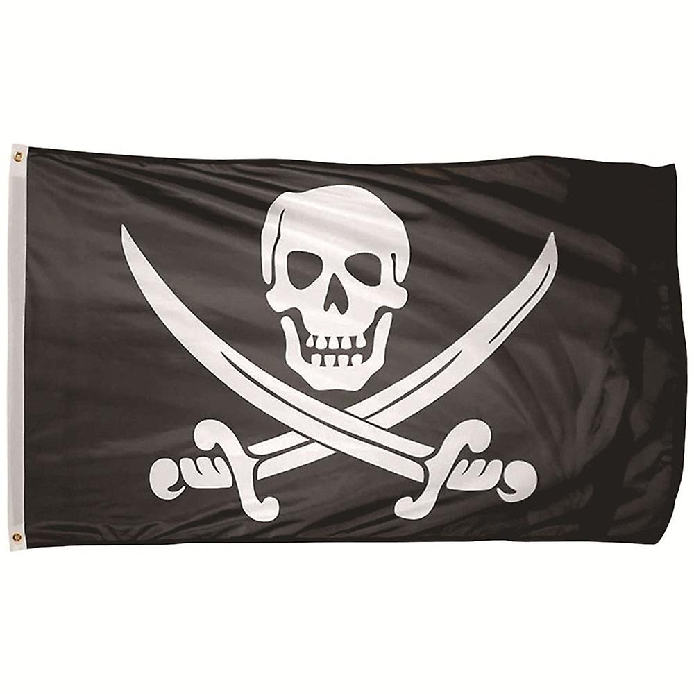 Skull And Crossbones Banner Edward England Pirate Flag - 5' X 3' Jolly Roger Skull & Crossbones Banner Captain Kidd Pirate Flag