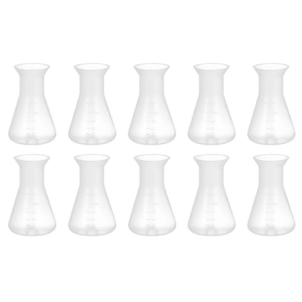 10pcs Professional Erlenmeyer Flask Laboratory Conical Flask Laboratory Supply Z
