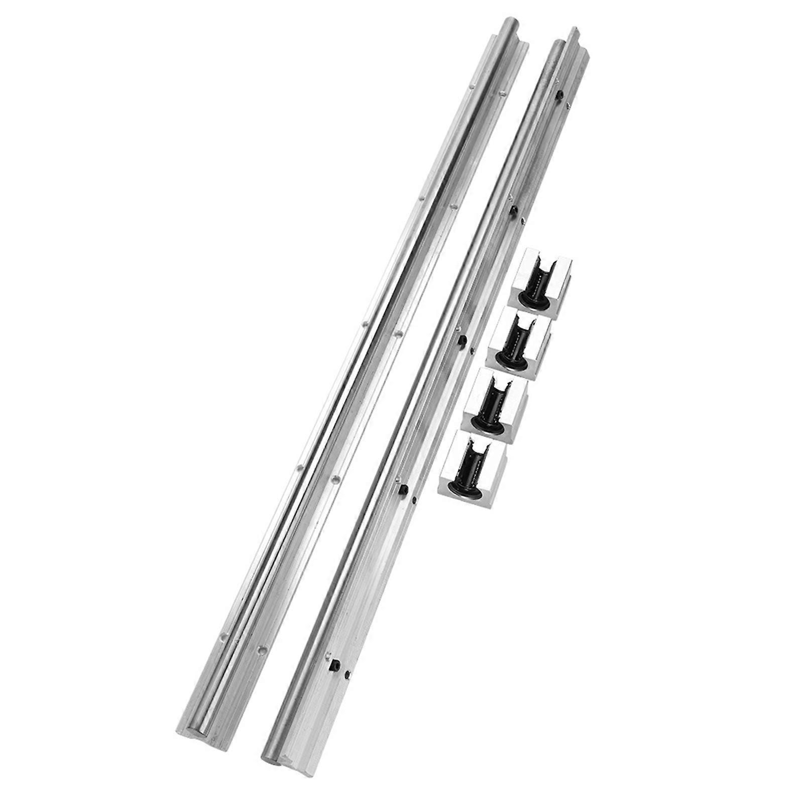 2pcs SBR16-750mm 16mm Linear Slide Guide Shaft Rail  4 SBR16UU Bearing Block CNC Parts