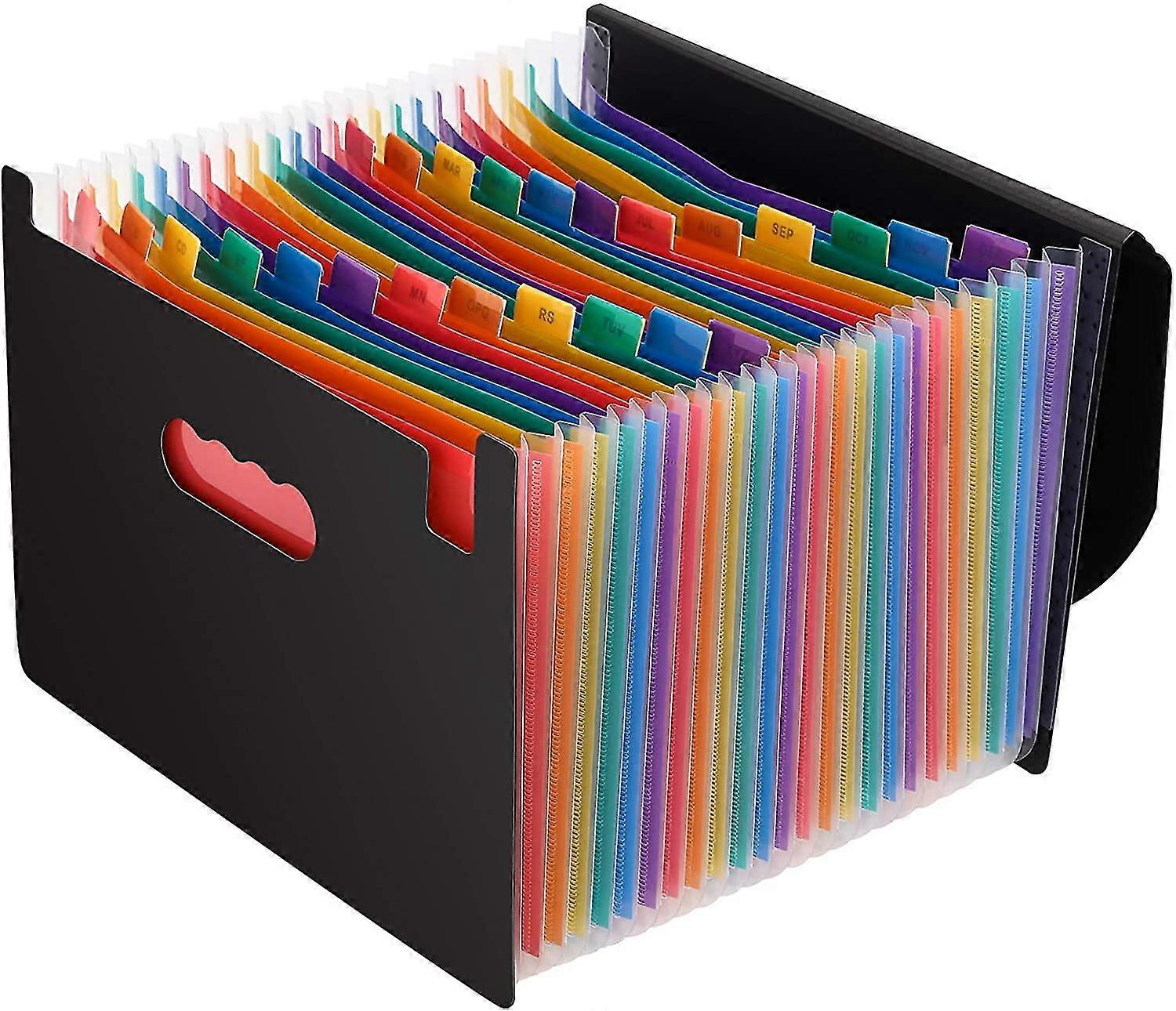 24 Compartment Folder Storage Folder With Lid A4 Administrative Paper Folder