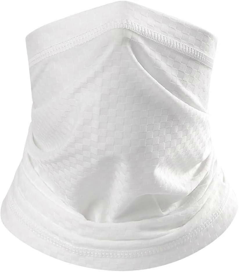 Multifunctional Bandana Neck Gaiter Unisex Balaclava Elastic Balaclava Scarf Gaiter UV Residence for Motorcycle Skiing Running Cycling HikingWhite