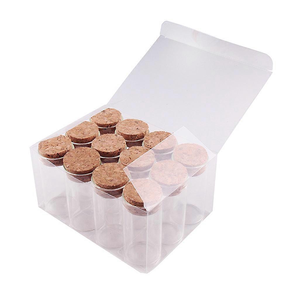 12 Pcs 유리 테라리움 뚜껑 DIY 장식 항아리 투명 유리병 마개 미니어처 유리병 투명 미니 병
