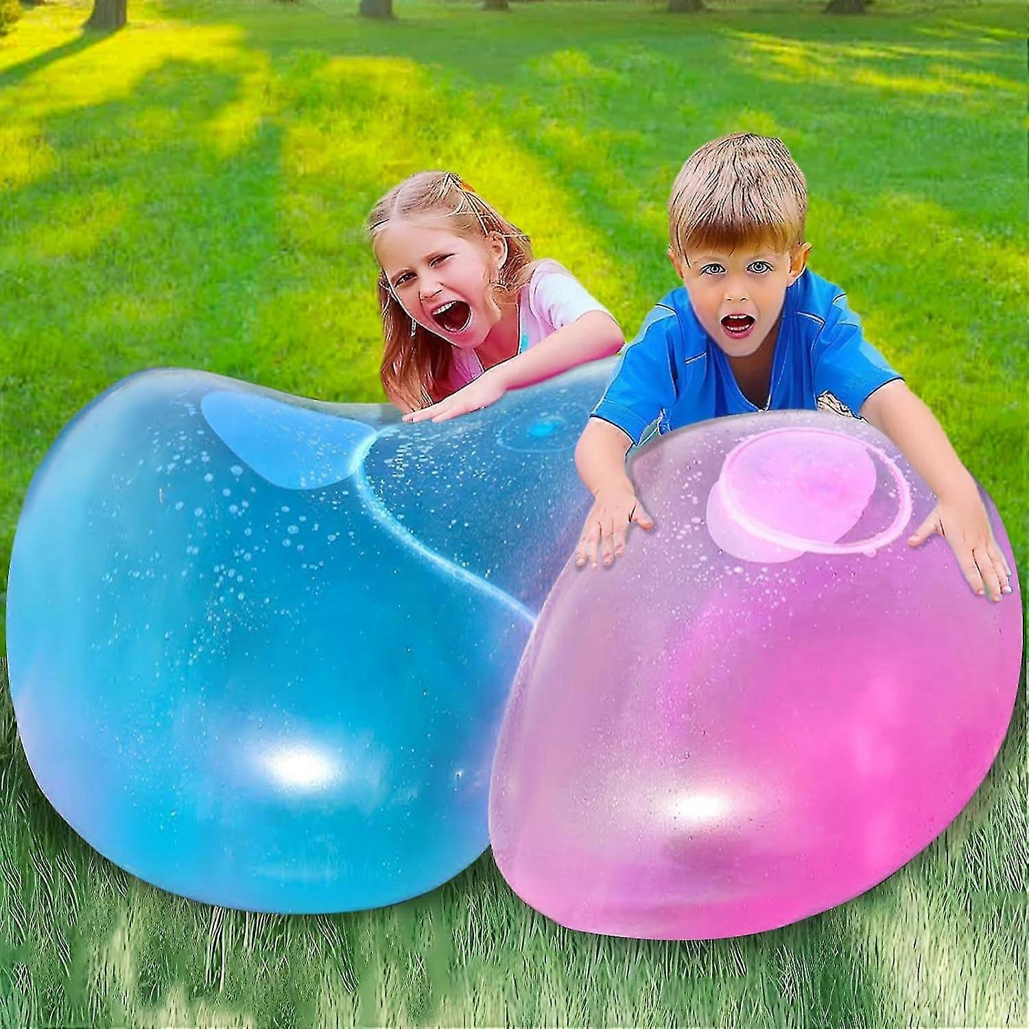 2PCS Gaint كرات فقاعة اللعب في الهواء الطلق بالونات المياه القابلة لإعادة الاستخدام لطفل صغير نفخ كرة الشاطئ للأطفال ألعاب ساحة ألعاب المياه الصيفية