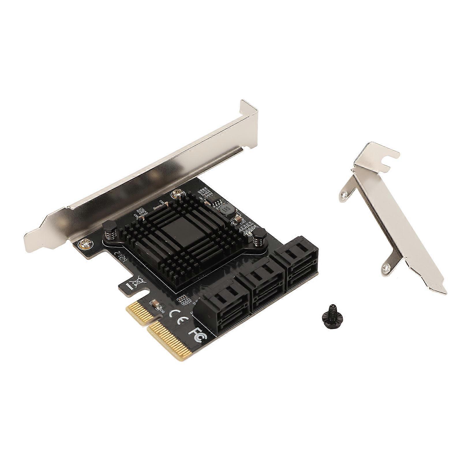 PCI E to SATA 3.0 Expansion Card 6.0Gbps 6 SATA3.0 Interface 4X 8X 16X Great Compatibility PCI E to SATA 3.0 Adapter