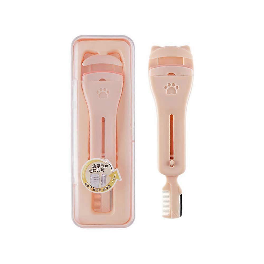 Lovely Cat Paw Pattern Eyelashes Curler 3 In 1 Multi-functional Portable Eyebrow Comb High Quality Women Eye Makeup Props