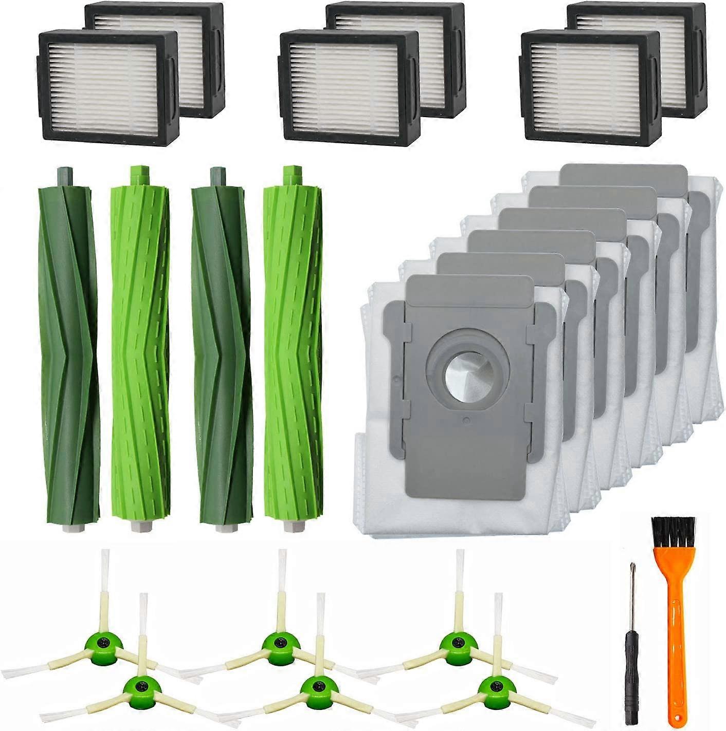 PIAO Lot de 20 pices de rechange pour aspirateur iRobot Roomba i7 i7+ i3 i3+ i4 i4+ i6 i6+ i8 i8+ j7 j7+/Plus E5 E6 E7, 2 brosses en caoutchouc 6 bros