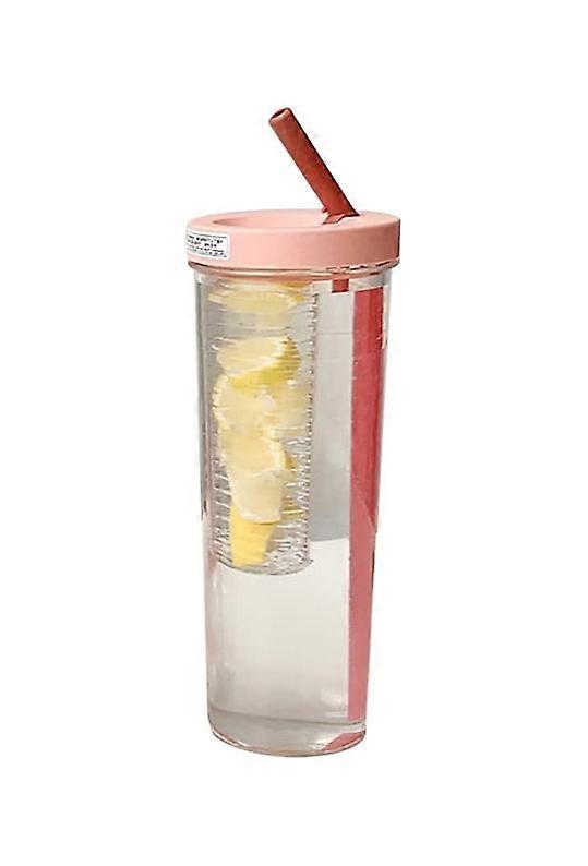Drinking Cup with Straw and Lid,Travel Cup for Lemonade, Smoothie & Juice, Reusable 700 ml Plasticyellow