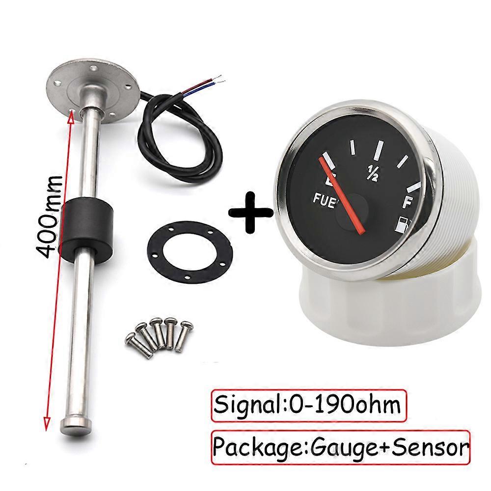 Medidor de nível de combustível de 52 mm Sensor de nível de combustível 0 ~ 190ohm com luz de fundo vermelha para carro barco motocicleta indicador EF faixa 12-24V tanque de combustível