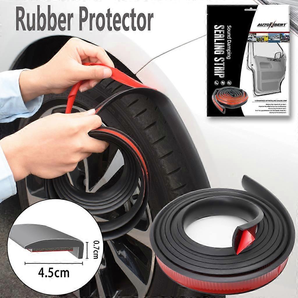 Universal Fender Flare Car Wheel Eyebrow Protector Wide Lip Guard Trim Arch Extenders Decorative Scratch Proof Rubber Seal Strip