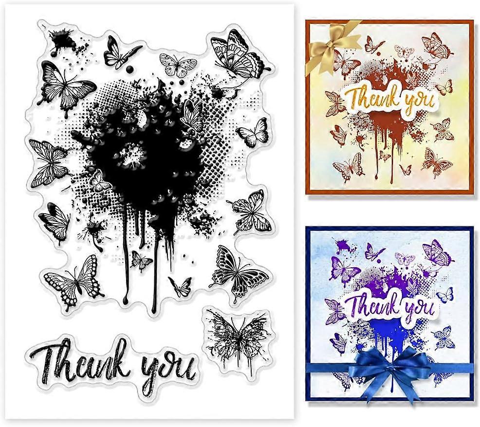 1Sheet Butterfly Silicone Clear Seal Stamp