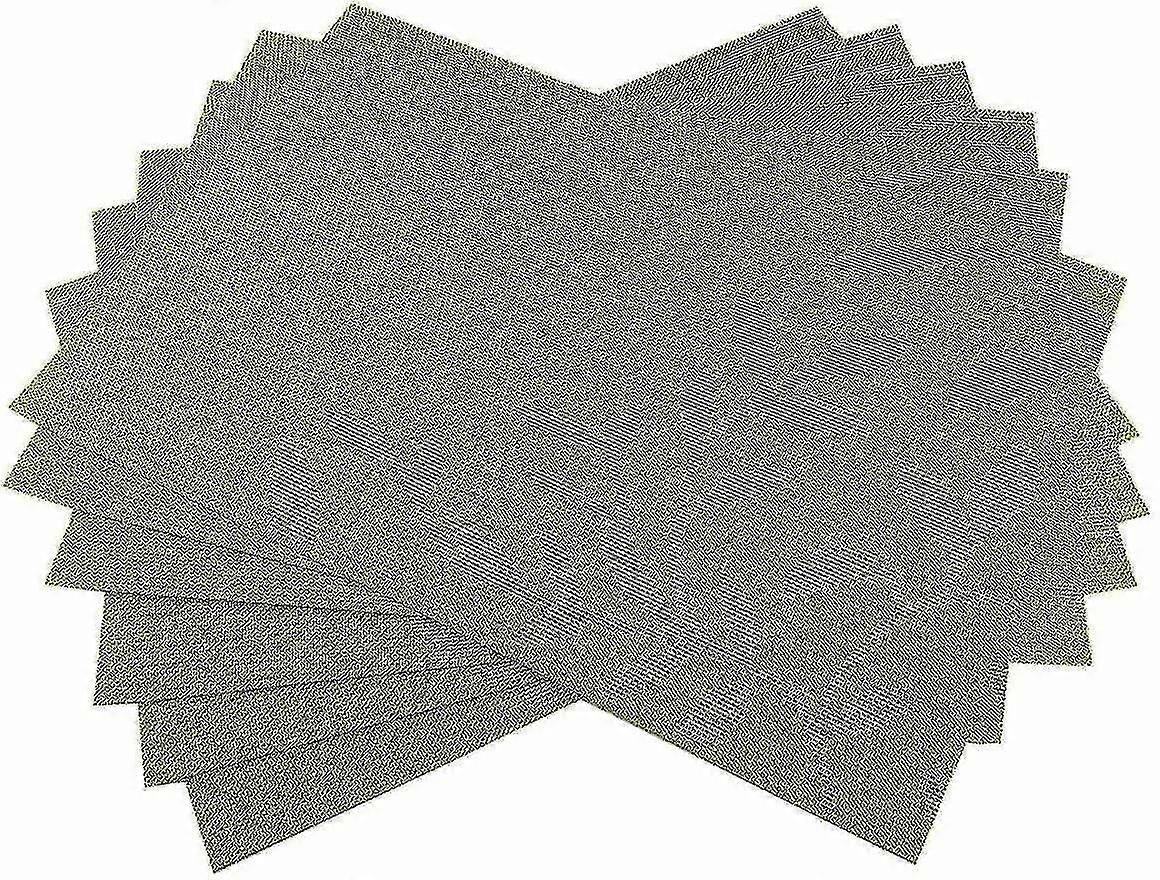 Table Placemats Set Of 6 Pvc Washable Woven Vinyl Place Mats Heat Insulation Top Meal Mat Table Mats