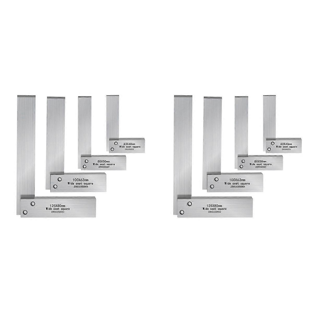 2X Machinist Square Set,2Inch,3Inch,4Inch & 5Inch Squares Machinist Square Mechanical Square,Wide B