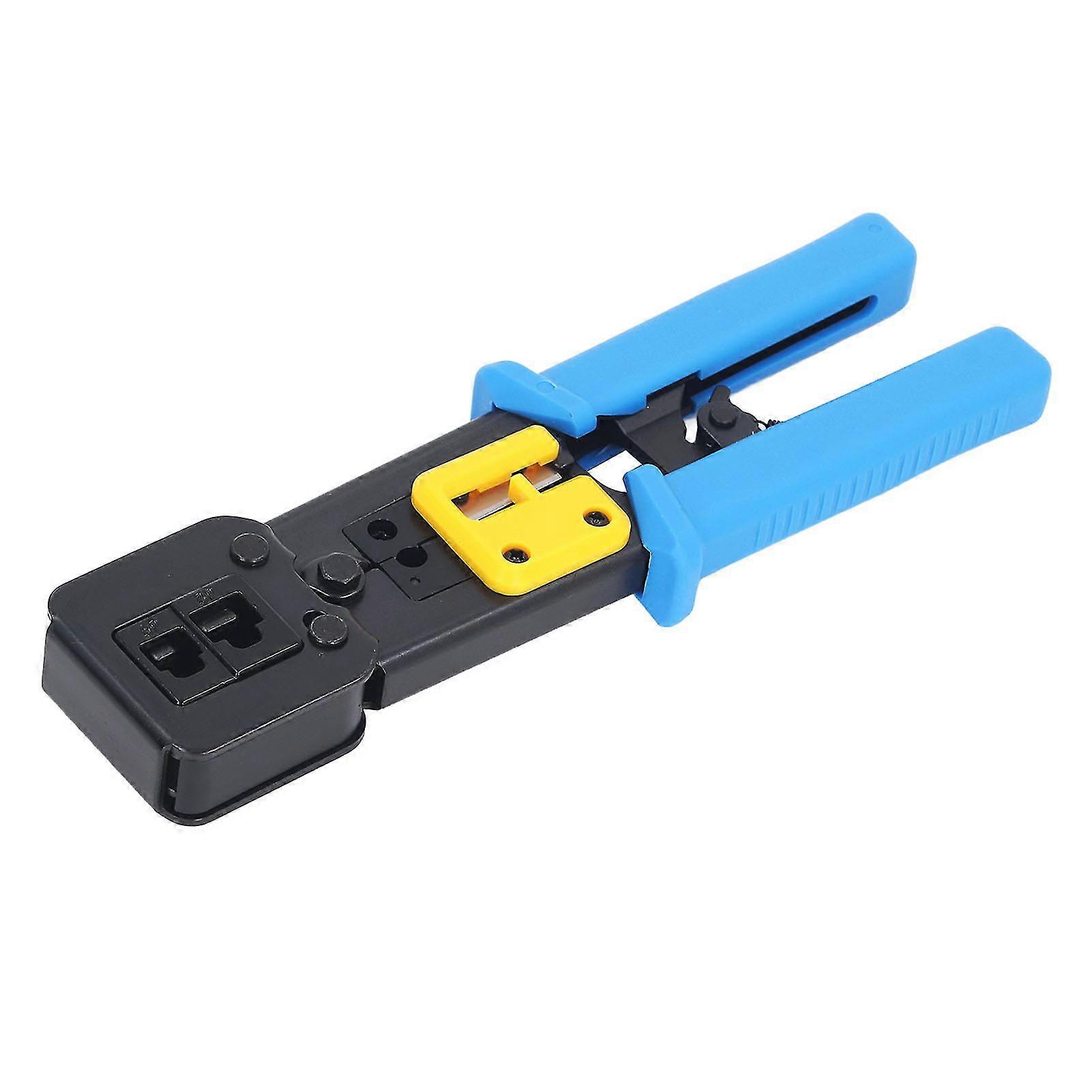 For RJ45 Crimping Tool with 6P8P Connector - Steel Body for Cat6 Ethernet Cables, Professional Network Cable Crimper