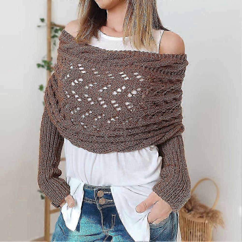 Crochet Pattern Sleeve Wrap Scarf Stylish Personalized Crochet