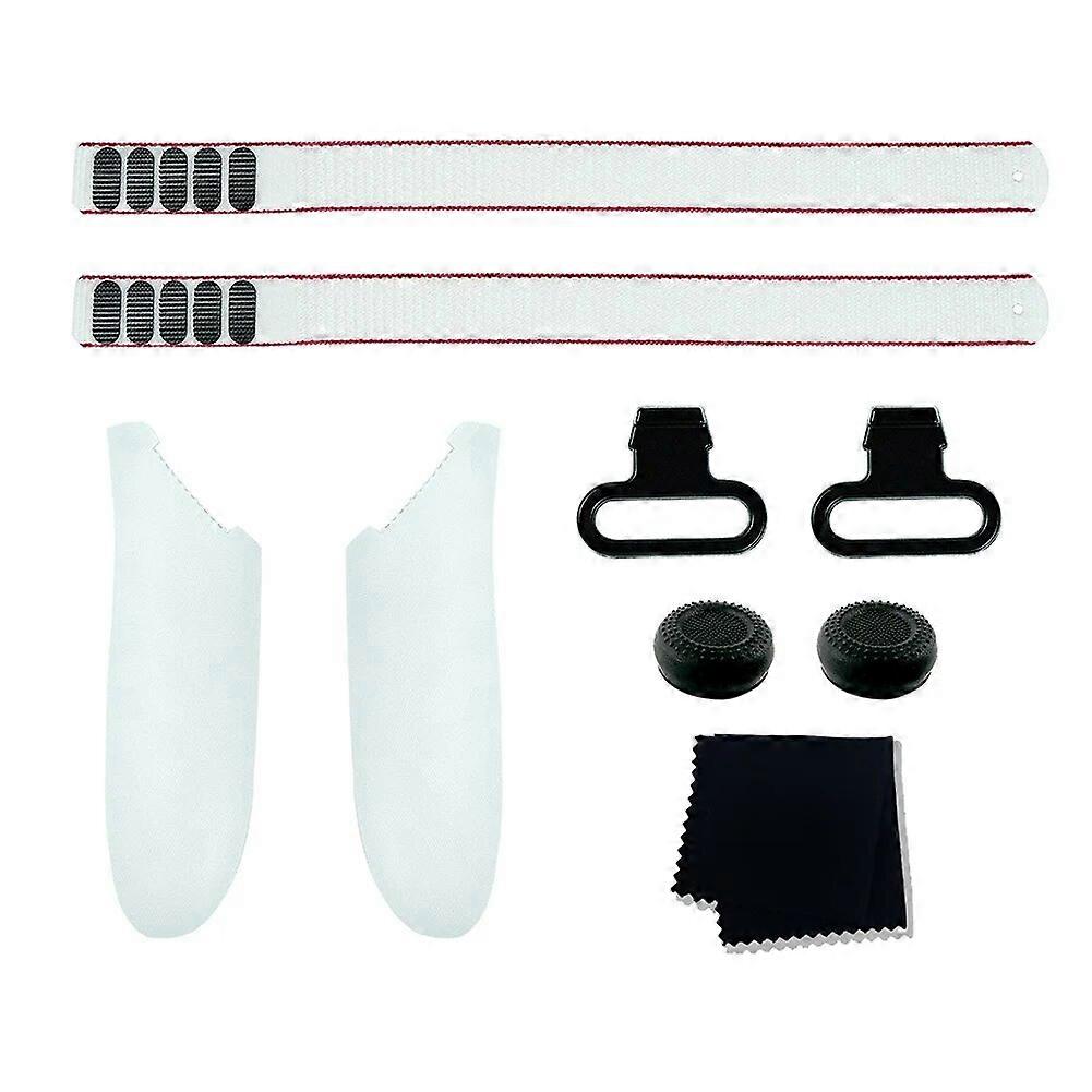 For Meta Quest 3 VR Accessoris Battery Cover Adjustable Active Strap Metal Ring Buckle Lens Cloth Joystick Caps for Meta Quest3