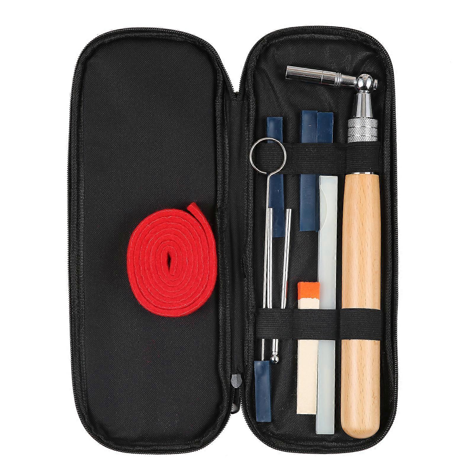 10pcs Piano Tuning Kit Professional Tuning Tools Set Tuning Wrench Long Handle Tuning Wrench Rubber Mutes Temperament Felt Strip Fork for Piano Tuner